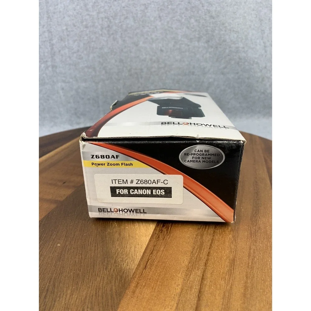 Bell Howell Z680AF-C‎ Power Zoom Flash Black Reprogrammable For Canon EOS